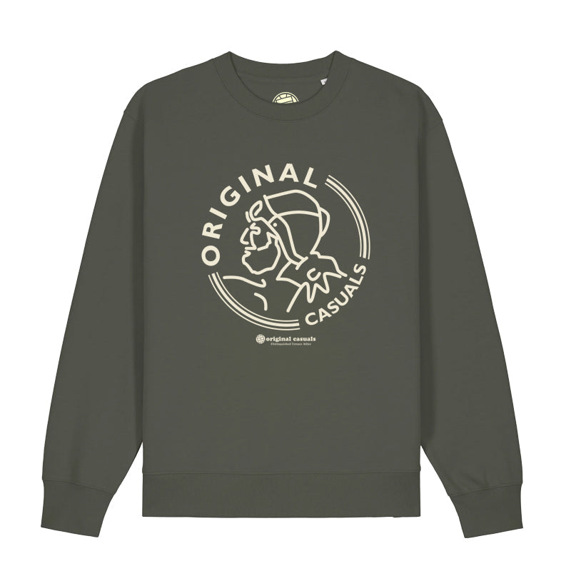 Original Casuals 'OC Badge - Ajax' Khaki Sweatshirt