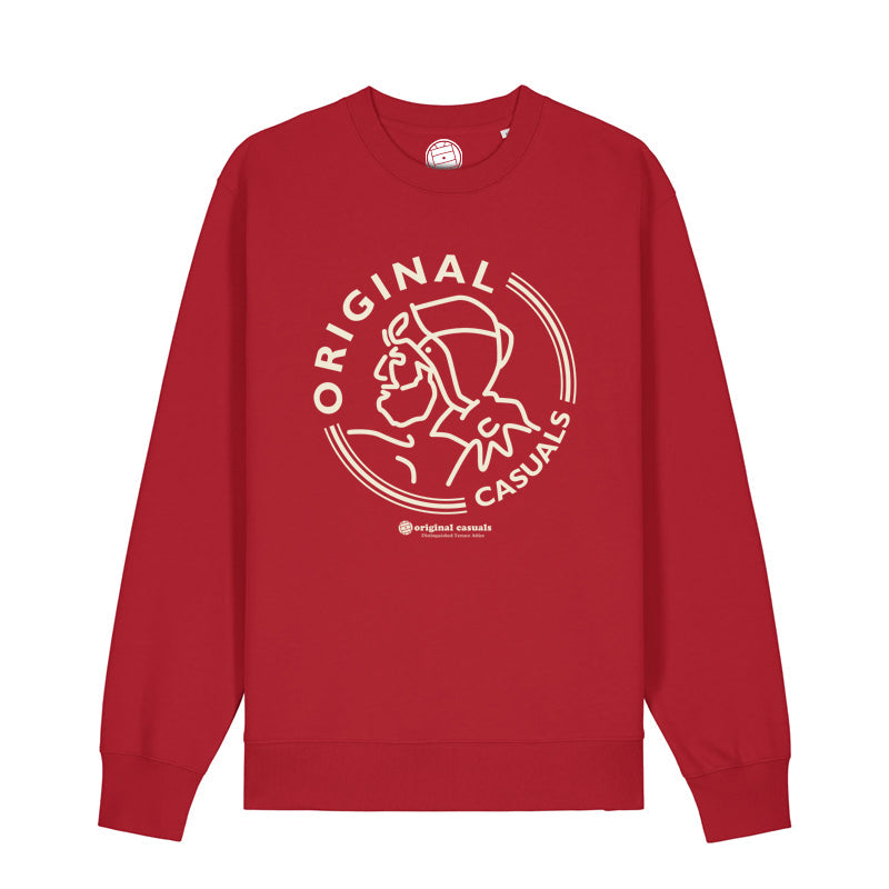 Original Casuals 'OC Badge - Ajax' Red Sweatshirt