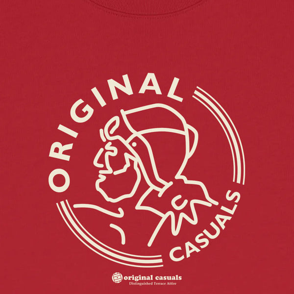 Original Casuals 'OC Badge - Ajax' Red Sweatshirt