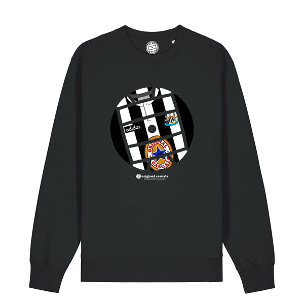 Original Casuals 'Get Stripped - Newcastle Home' Black Sweatshirt