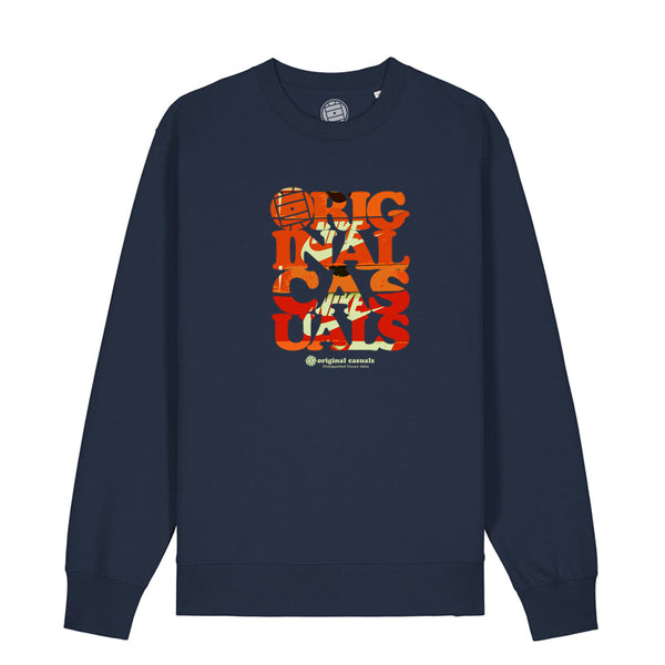 Original Casuals 'Stacked Swoosh' Navy Sweatshirt