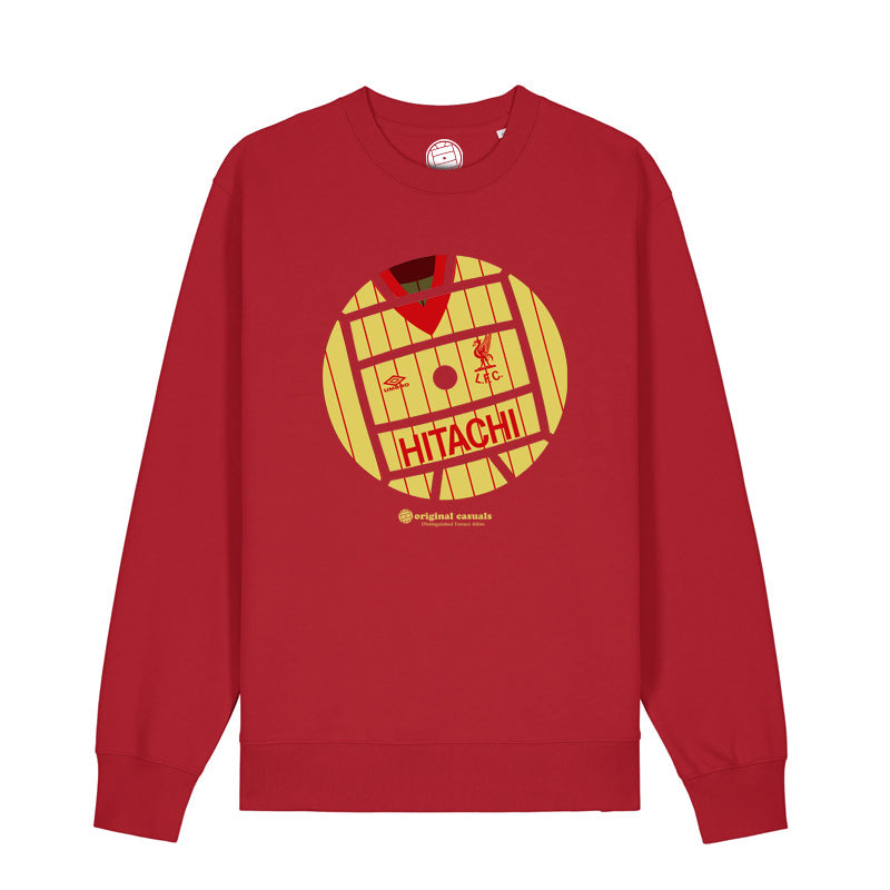 Original Casuals 'Get Stripped - Liverpool Away' Red Sweatshirt