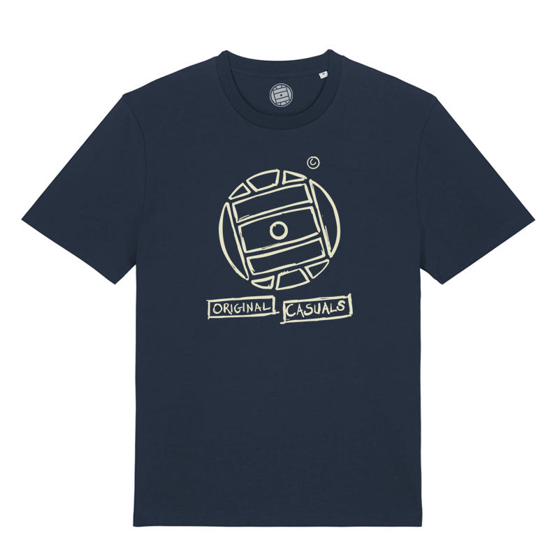 Original Casuals 'Graffiti Football' Navy T-Shirt