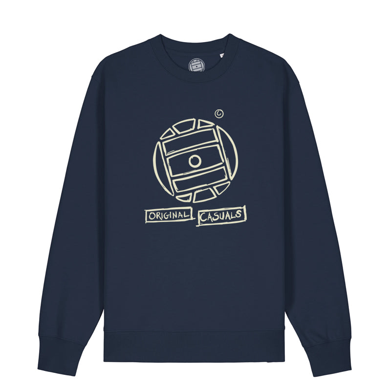 Original Casuals 'Graffiti Football' Navy Sweatshirt