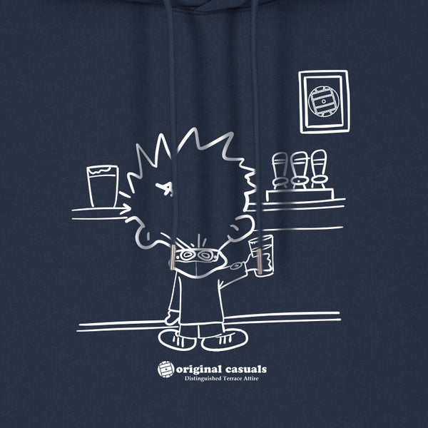 Original Casuals 'Calvin The Casual - Pub' Navy Hoodie