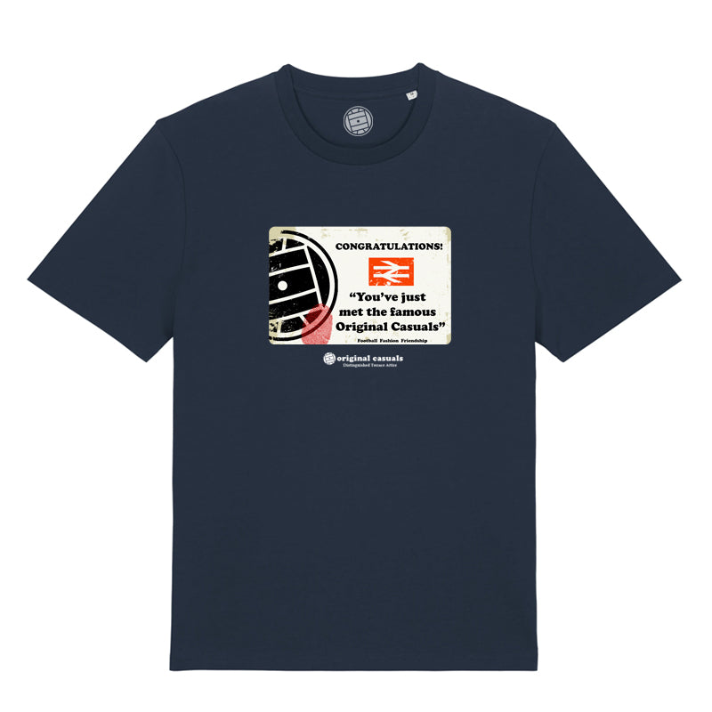 Original Casuals 'Calling Card' Navy T-shirt