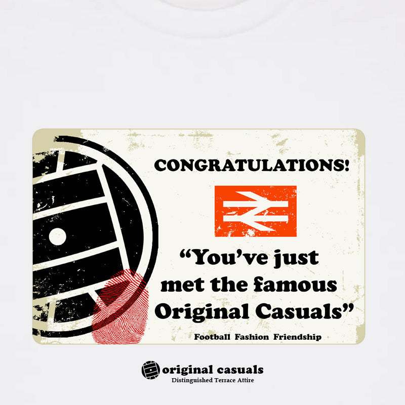 Original Casuals 'Calling Card' White T-shirt