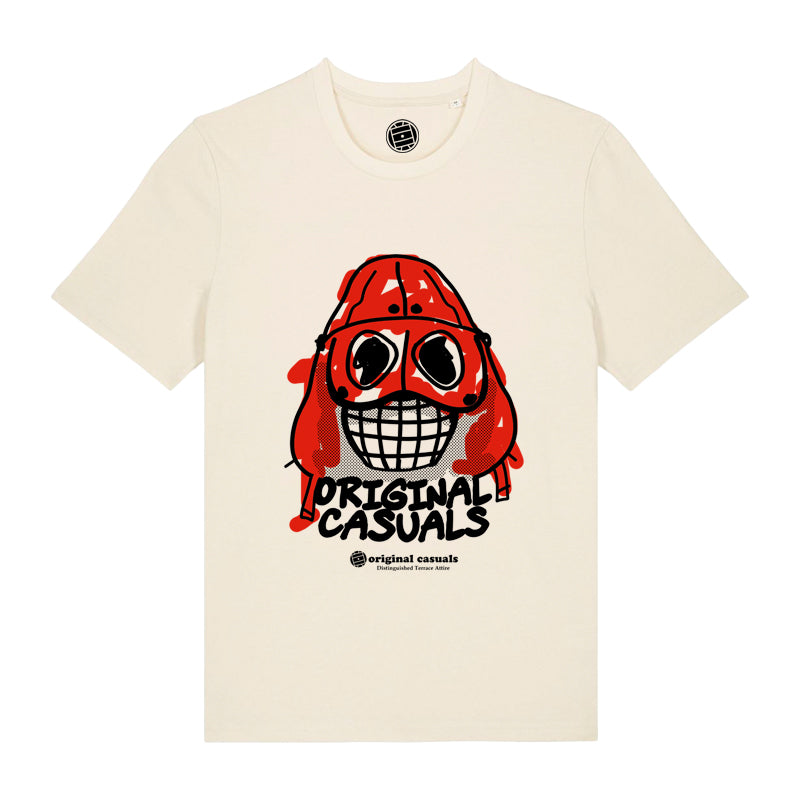 Original Casuals 'Casual Grafitti' Red on Raw T-shirt