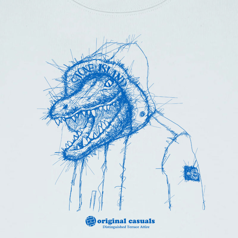 Original Casuals 'Scribble Croc' Ice-Blue T-shirt