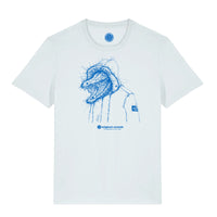 Original Casuals 'Scribble Croc' Ice-Blue T-shirt