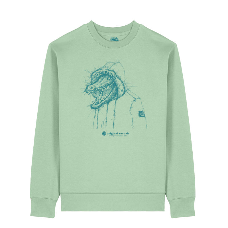 Original Casuals 'Scribble Croc' Misty Green Sweatshirt