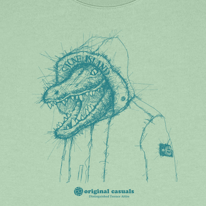 Original Casuals 'Scribble Croc' Misty Green T-shirt