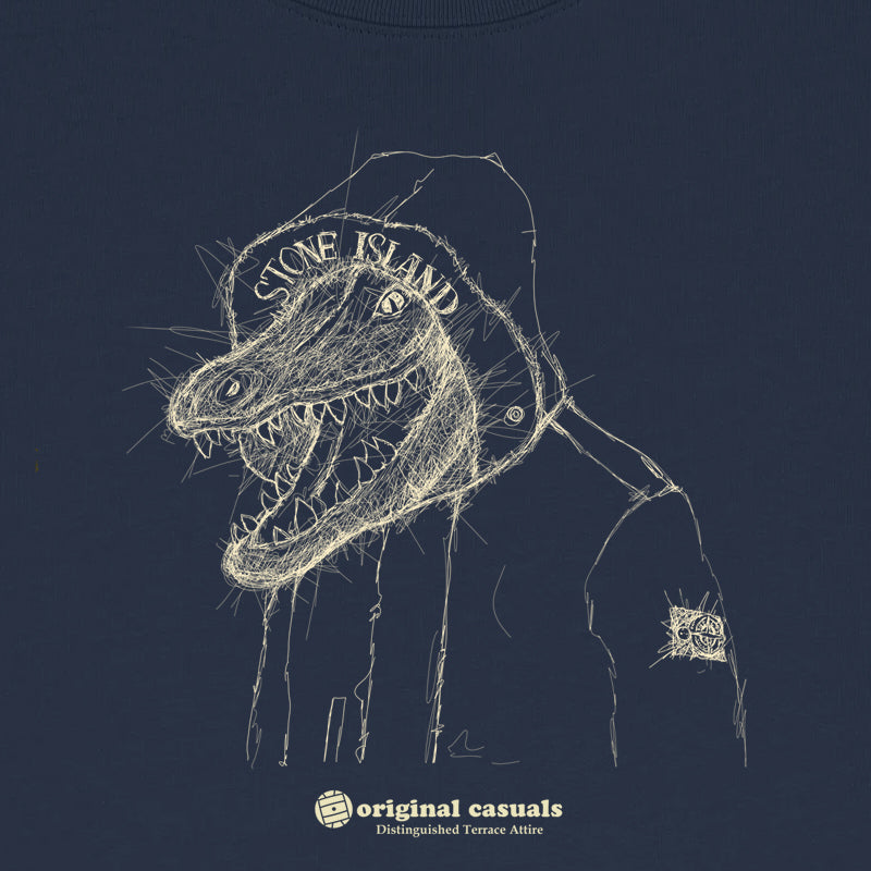 Original Casuals 'Scribble Croc' Navy T-shirt