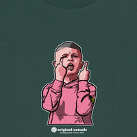 Original Casuals 'Middle Finger' Glzed Green T-shirt