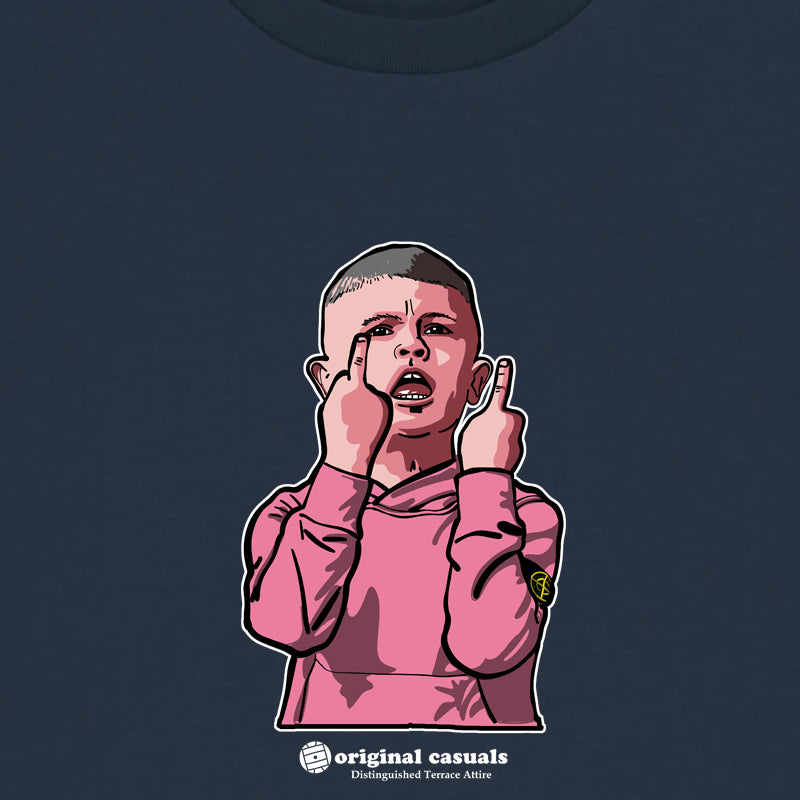 Original Casuals 'Middle Finger' Navy T-shirt