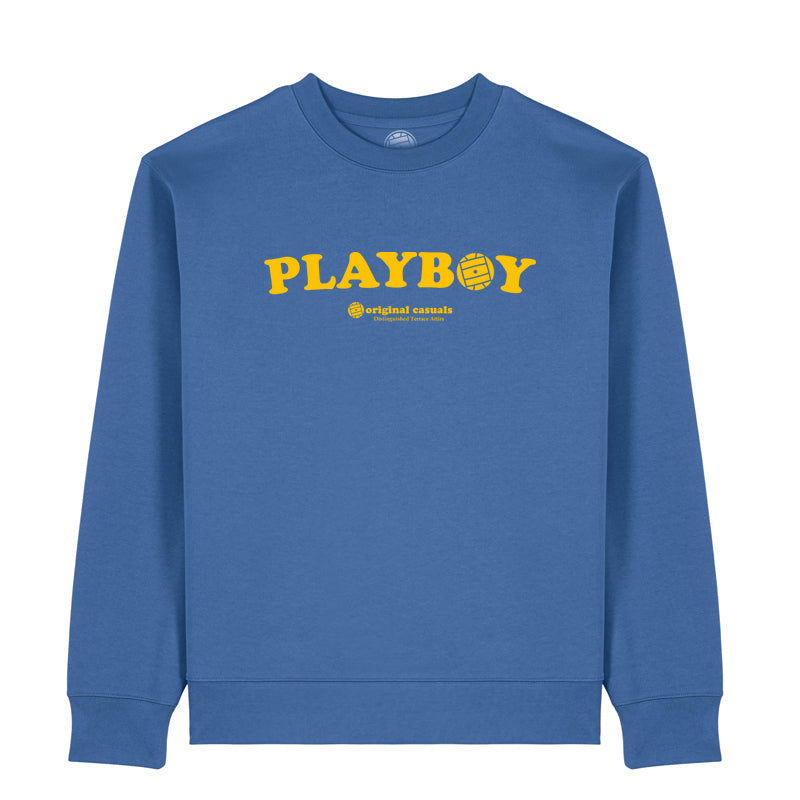 Original Casuals 'Playboy Text' Mid-Blue Sweatshirt