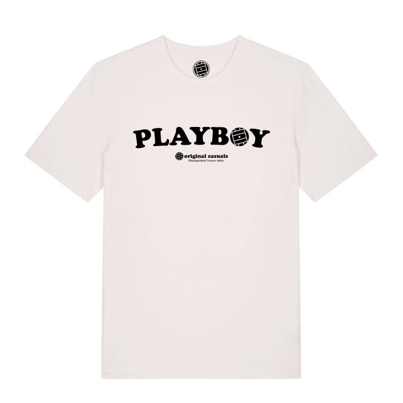Playboy Text Vintage White T Original Casuals