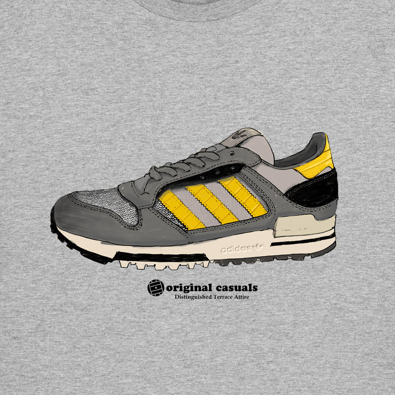 Adidas zx600 grey yellow best sale